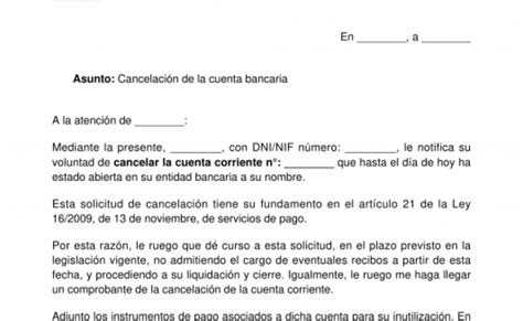 Como Hacer Una Carta De Cancelacion De Cuenta Bancaria Mide Otosection