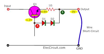 Transistor Series Voltage Regulator With Overload And Short Circuit