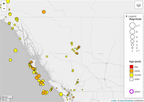 Two Earthquakes In British Columbia