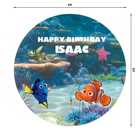 Nemo and Dory Theme Personalized Backdrop | Party Supplies India