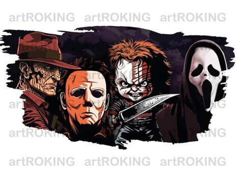 Halloween Characters Svg Horror Svg Scream Mike Myersfreddy Krueger