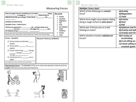 Ks3 Forces Measuring Forces Teaching Resources