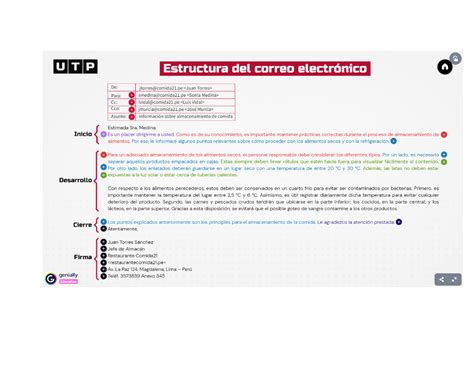 Estructura DEL Correo Electronico Comprensión y Redacción de textos