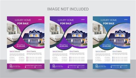 Premium Vector Eye Catching Real Estate Flyer Bundle Flyer Design