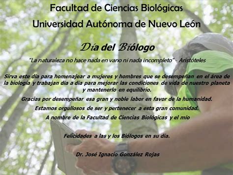 Facultad De Ciencias Biol Gicas De La Uanl Mensaje De Felicitaci N