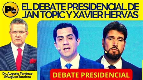 Dr Augusto Tandazo Jan Tópic y Xavier Hervas en el Debate