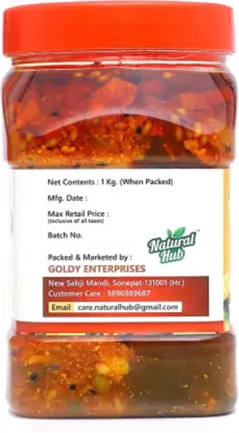 Natural Hub Mother Made Organic Punjabi Mix Vegetable Pickle The Real Taste Of Punjab Mix