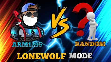 1vs1 Rendom Player Lonewolf Mode Garena Free Fire 🔥🐺 Youtube