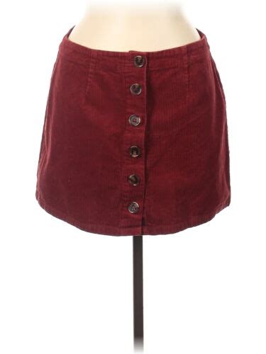 Orange Kiss Women Red Casual Skirt M Ebay