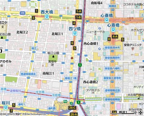 四つ橋筋（大阪市道路名）の住所・地図｜マピオン電話帳