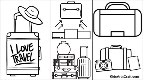 Suitcase Coloring Pages For Kids Free Printables Kids Art And Craft