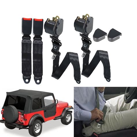 Free Shipping SEBLAFF 3 Point Retractable Seat Belts Universal For