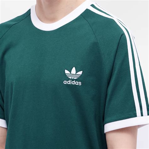 Adidas 3 Stripe T Shirt Mineral Green End Au