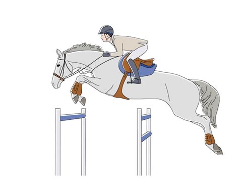 Premium Vector Vector Illustration Of Equestrian Show Jumping