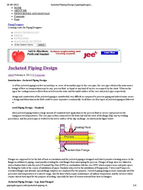 Jacketed Piping Design - Pipingdesigners | PDF | Pipe (Fluid Conveyance) | Welding