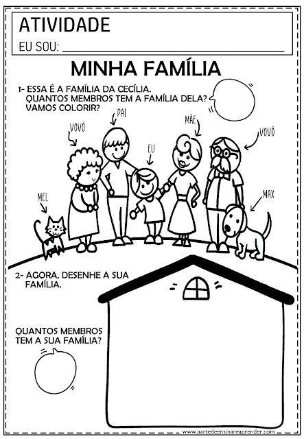 ATIVIDADE PRONTA IDENTIDADE FAMÍLIA Atividades de família