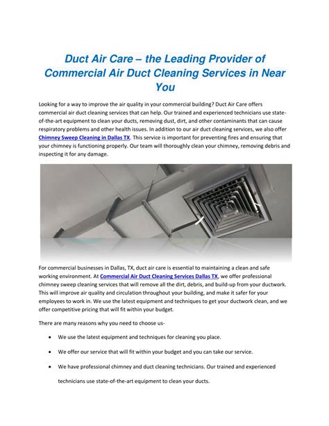 Ppt Duct Air Care Powerpoint Presentation Free Download Id11725622