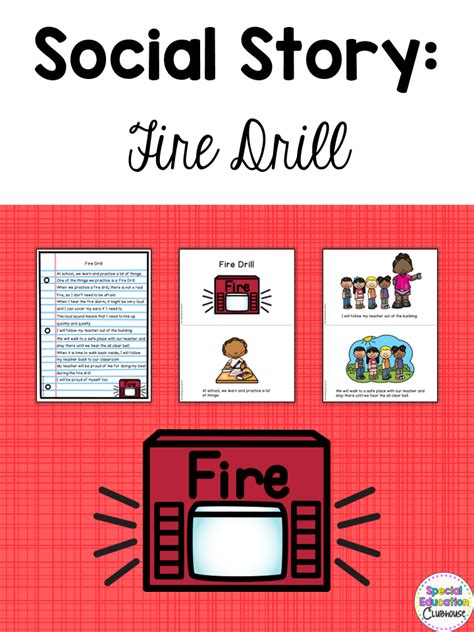 Fire Drill Social Story Special Education Clubhouse