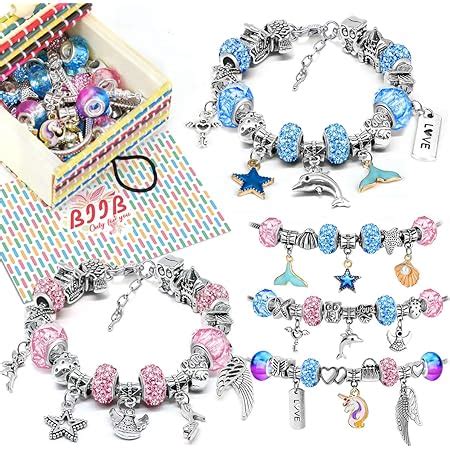 Ulikey Charm Armband Kit DIY Mädchen Schmuck Bastelset Handwerk Perle