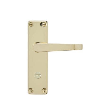 Colours Arsk Polished Brass Effect Steel Straight Bathroom Door Handle L101mm Ebay