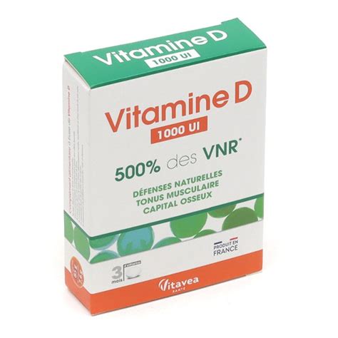 Vitamine D 1000 Ui Vitavea En Comprimés Immunité Capital Osseux