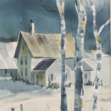 Winter Landscape Watercolor Painting | EBTH