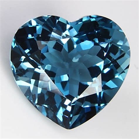 5mm Vvs Natural London Blue Topaz Heart Cut Loose Gemstone Property Room