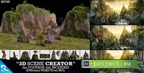 Videohive D Scene Creator Kit Project For After Effects