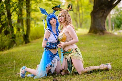 Leafeon X Glaceon cosplay my sweet friend | Cosplay, Style, Costumes