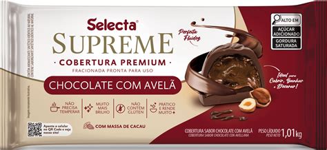 Cobertura Supreme Sabor Chocolate Con Avellana En Barra Selecta