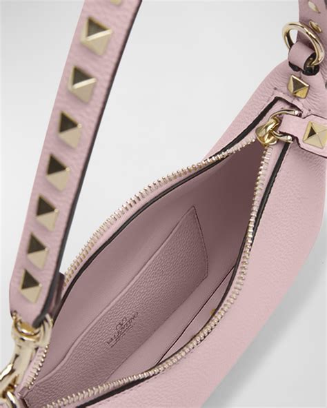 Valentino Garavani Rockstud Grain Leather Hobo Bag Neiman Marcus