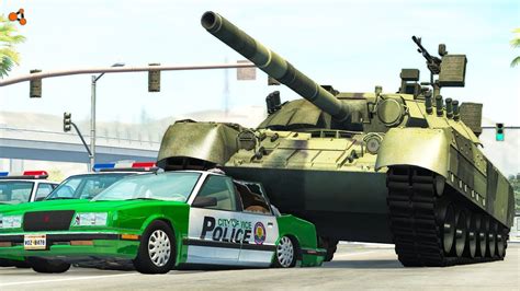 Beamng drive Cars Squashed by Tank сrashes YouTube