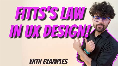 Fitts Law In UX Laws Of User Experience YouTube