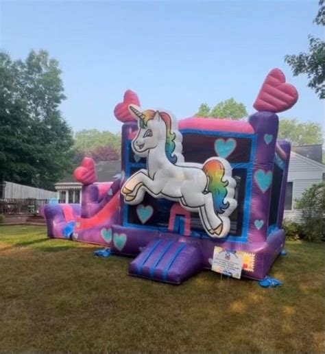 Unicorn Combo Bounce House Dry Jump N Fun Rentals