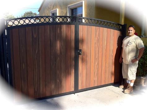 Steel Framed Wood Gates Straight Gate Fence Co