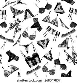 Vector Lace Lingerie Seamless Pattern Fashion Stock Vector Royalty Free 1230576676 Shutterstock