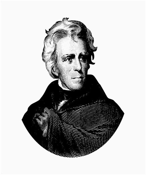 President Andrew Jackson Graphic Black And White Digital Art By War Is