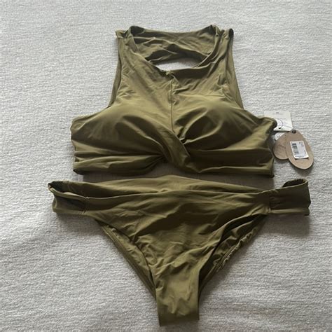 Prana Swim Nwt Prana Bikini Olive Army Green Size Xl Poshmark