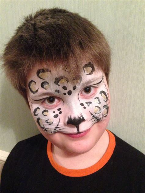 A Snow Leopard By The Talented Nicky Gardner Leopard Face Paint Face