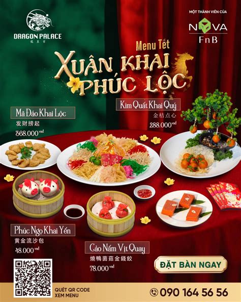 dragon xuan khai phuc loc set menu tet mo dau nam moi bang tinh