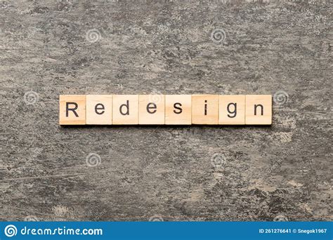 Redesign Word Made With Wooden Blocks Concept Stock Image Image Of