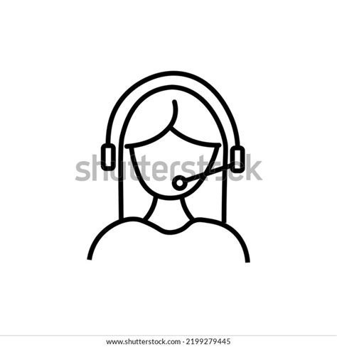 Call Center Operator Icon Vector Illustration Stock Vector Royalty