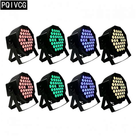 8 Pieces 36x3w Full Color Led Par Light Rgb 3 In 1 Dmx512 Flat Par