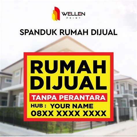 Jual Spanduk Rumah Dijual Ruko Disewakan Banner Rumah Dikontrakan