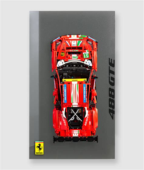 Wall mount display for LEGO® Technic 42125 Ferrari 488 GTE "Pur Gris"