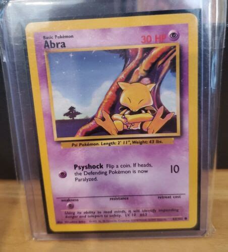 Abra Common Unlimited Pokemon Card Base Set Lp