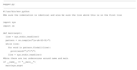 Hadoop Python Expected An Indented Block Stack Overflow