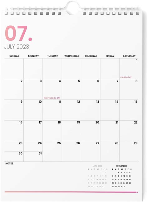 Calendar Vertical X Wall Calendar Runs Until