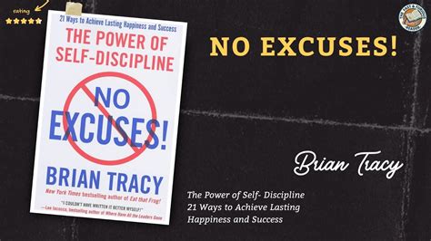 No Excuses Brian Tracy Book Summary Audiobook Youtube