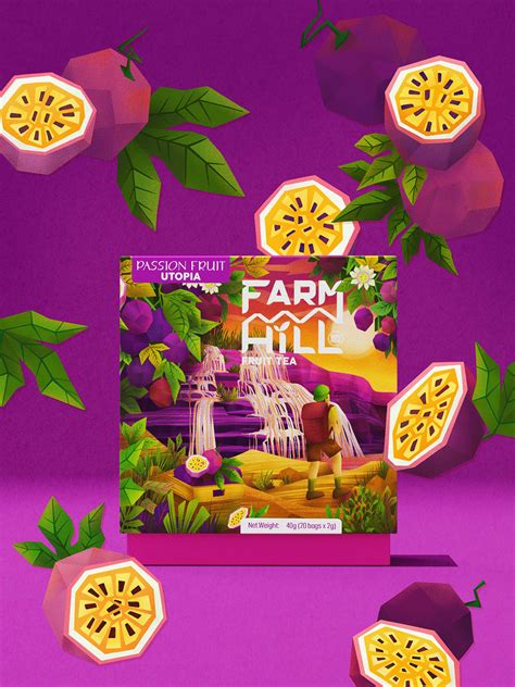 FARM HILL - Fruit Tea Illustrated Packaging Design on Behance